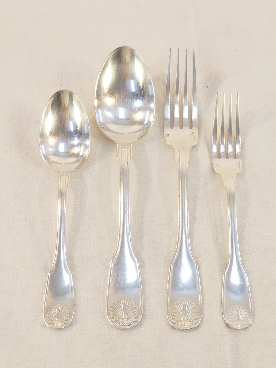 CHRISTOFLE VENDOME Menagere 114 pieces en metal argenté-photo-1