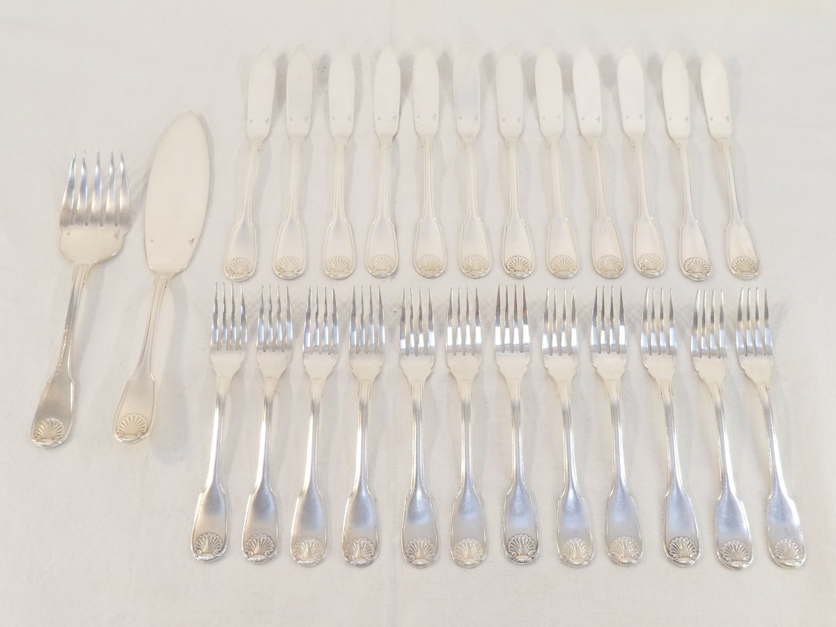 CHRISTOFLE VENDOME Menagere 114 pieces en metal argenté-photo-2