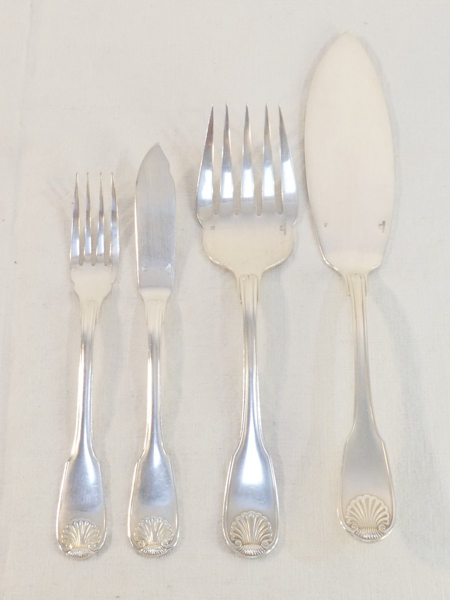 CHRISTOFLE VENDOME Menagere 114 pieces en metal argenté-photo-3