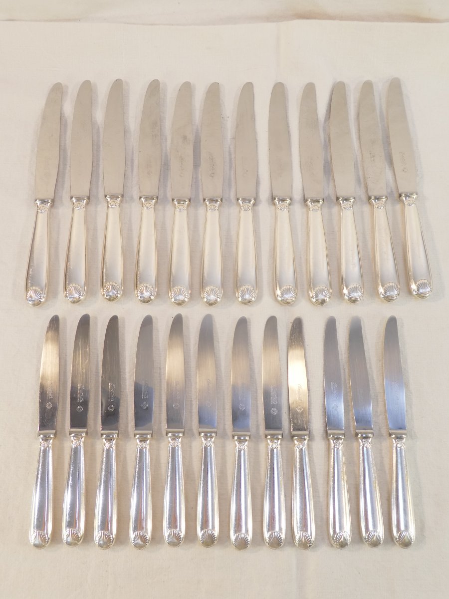 CHRISTOFLE VENDOME Menagere 114 pieces en metal argenté-photo-5