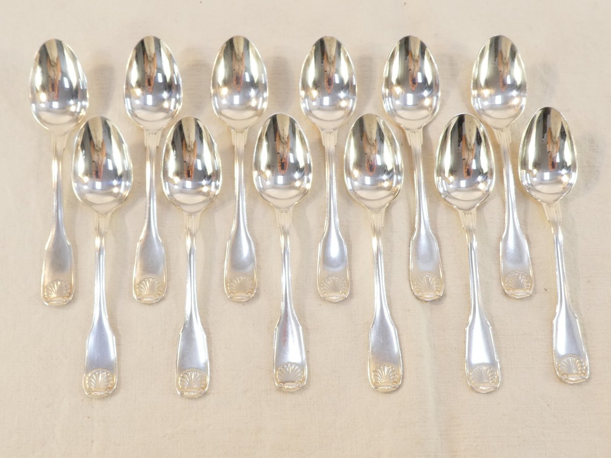 CHRISTOFLE VENDOME Menagere 114 pieces en metal argenté-photo-6