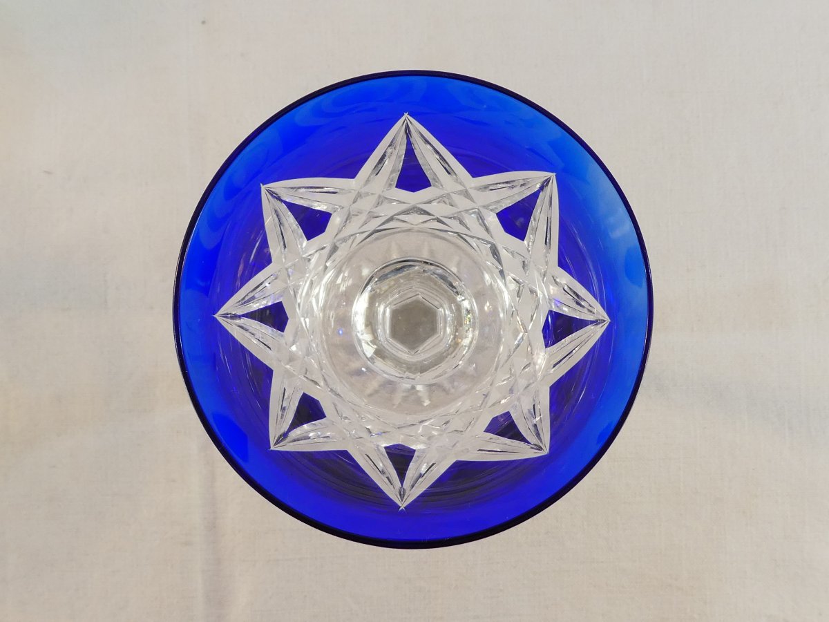 Saint-louis Crystal 6 Large Colored Glasses Sammy Model-photo-2