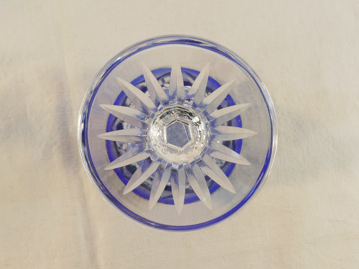 Saint-louis Crystal 6 Large Colored Glasses Sammy Model-photo-3