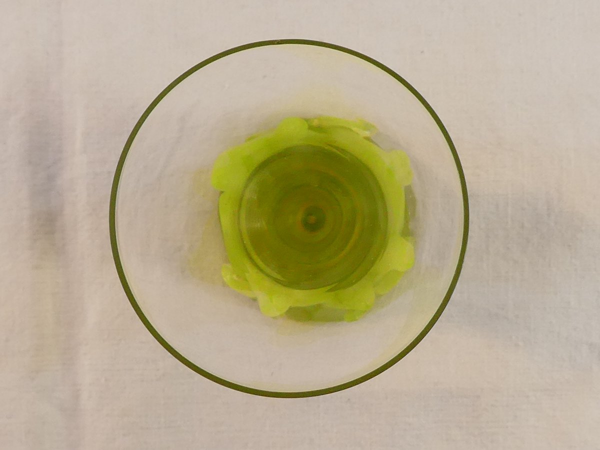 VASE soliflore signé DAUM FRANCE en pate de verre et cristal-photo-2