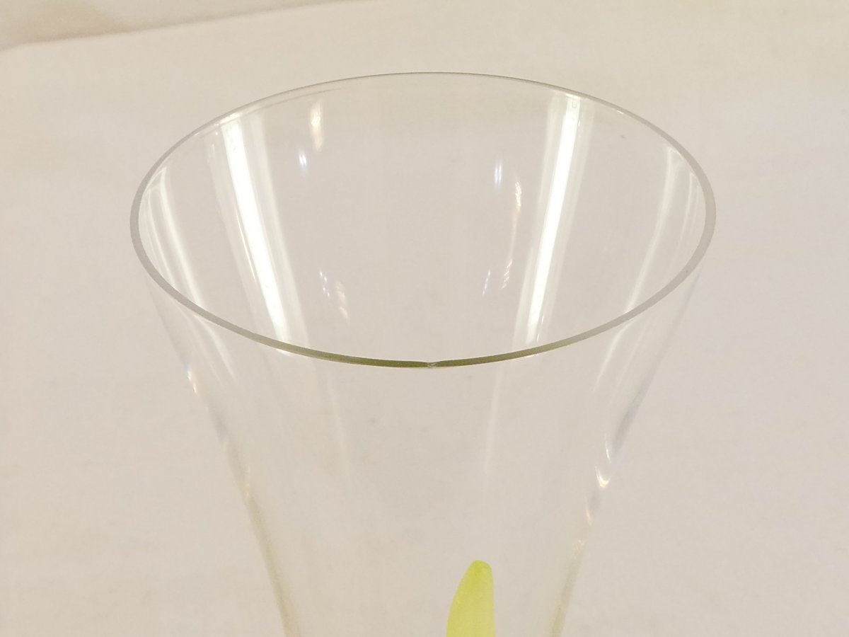VASE soliflore signé DAUM FRANCE en pate de verre et cristal-photo-3