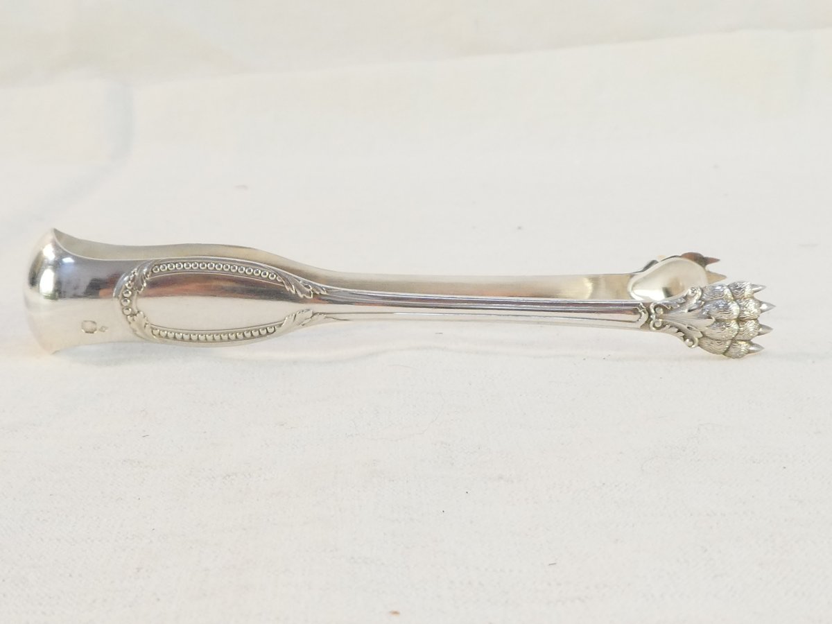 Massive Silver Sugar Tongs, Silversmith Ricard Edmond-photo-2
