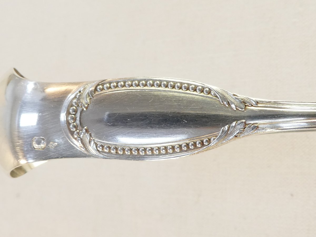 Massive Silver Sugar Tongs, Silversmith Ricard Edmond-photo-4