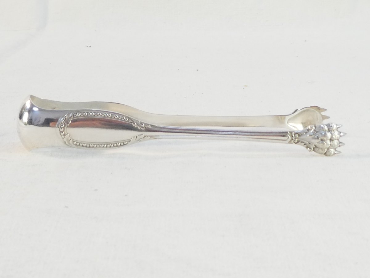 Massive Silver Sugar Tongs, Silversmith Ricard Edmond-photo-3