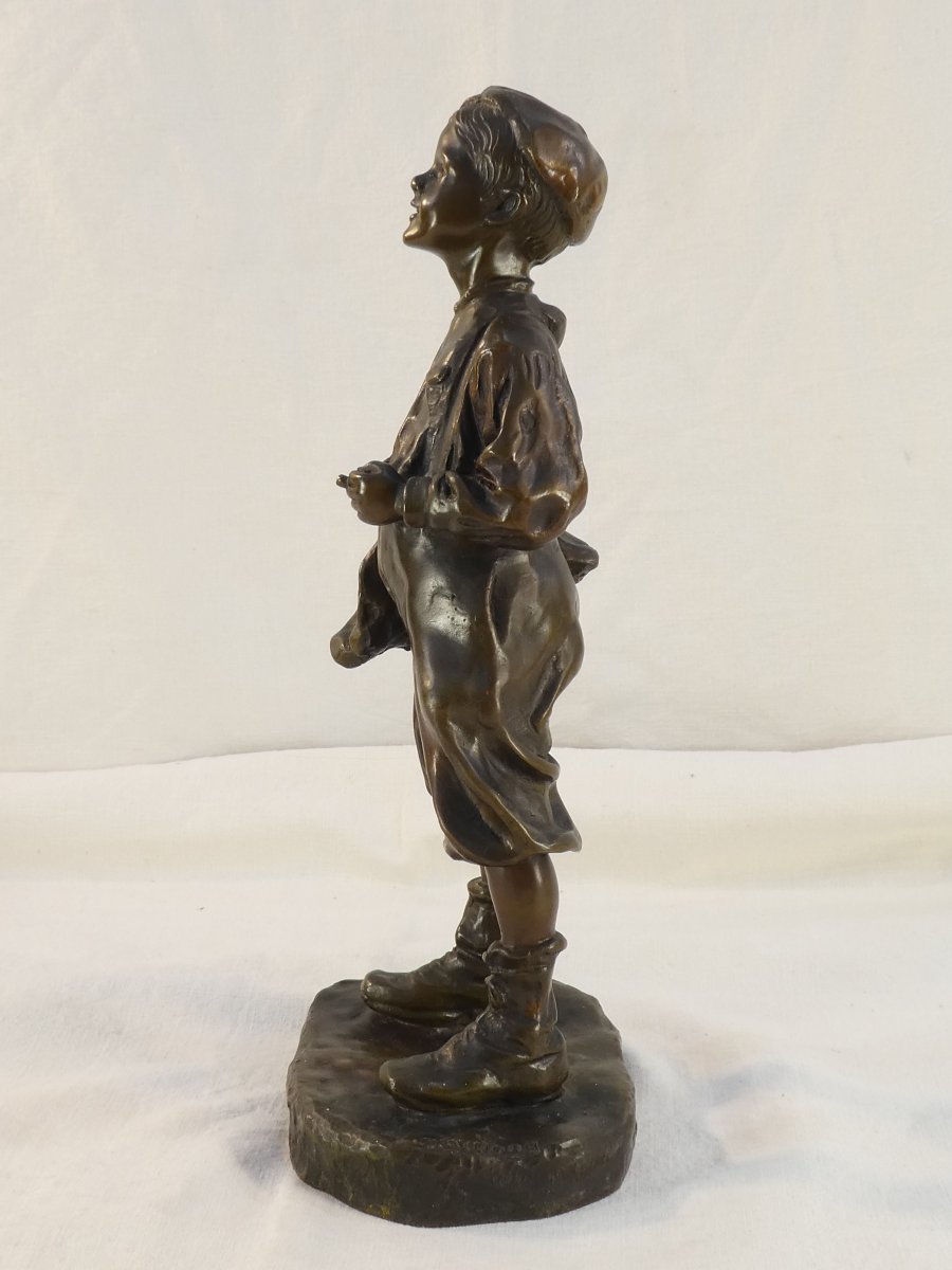 Bronze By José Cardona (1878–1922) Young Boy-photo-5