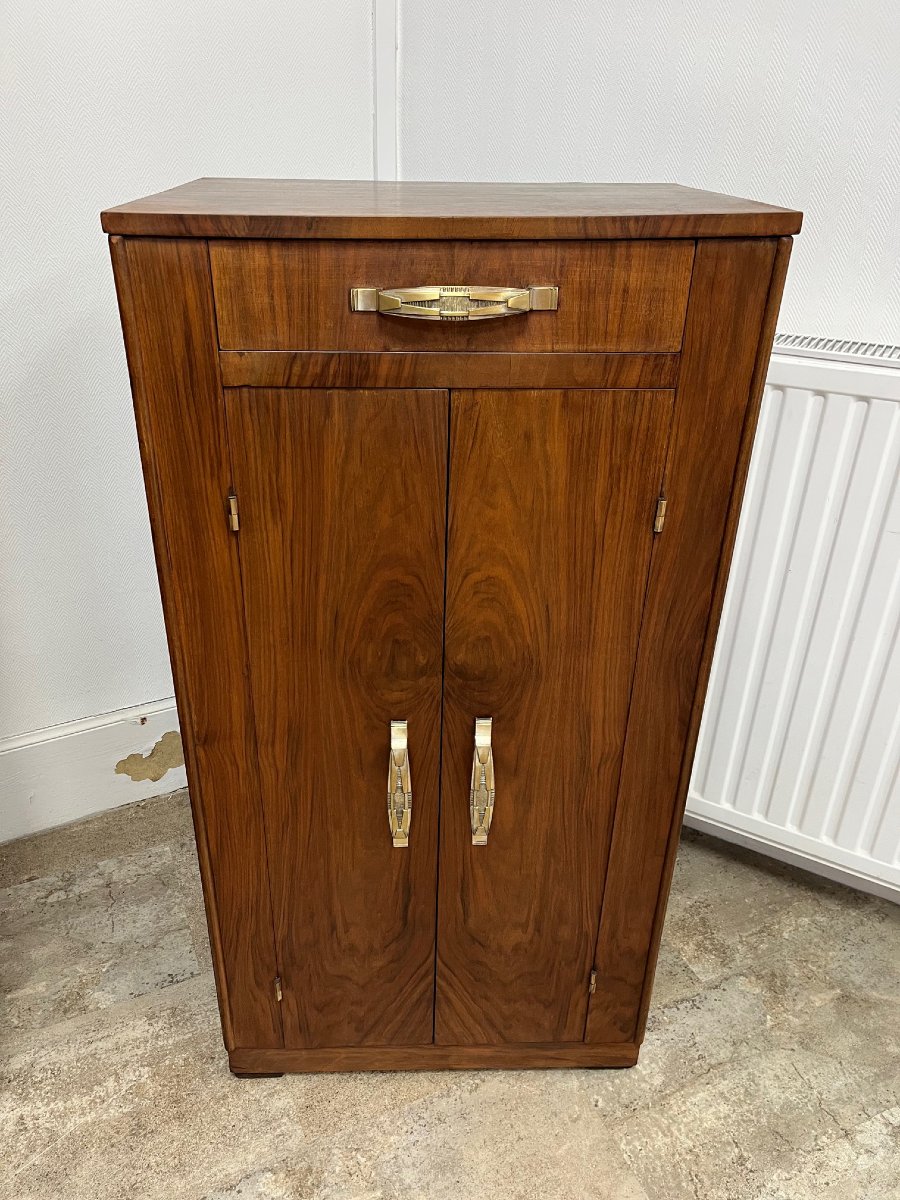Small Art Deco Sideboard In Walnut-photo-2