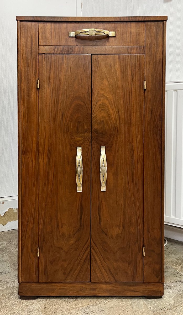 Small Art Deco Sideboard In Walnut-photo-3