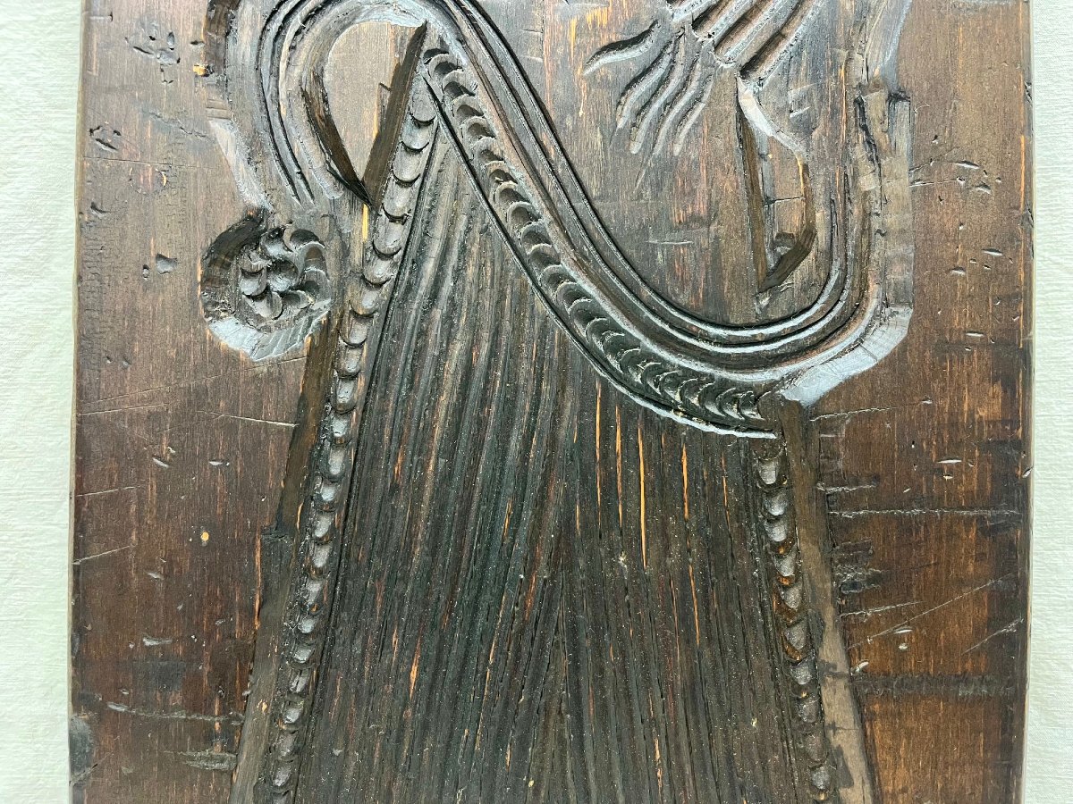 Grand et ancien moule a SPECULOOS en bois d'epoque 19eme 75 cm-photo-1
