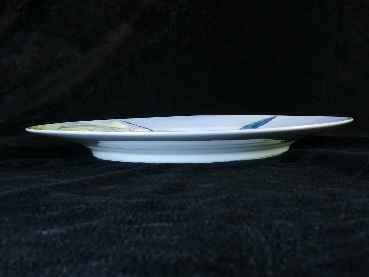 Assiette en Porcelaine de LIMOGES décor au canard -photo-3