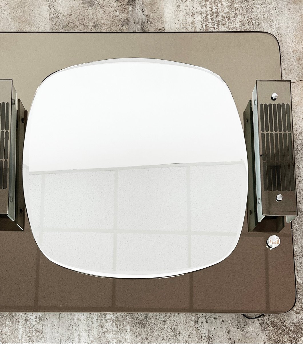 Large Vintage 70s Double Glazed Mirror-photo-3