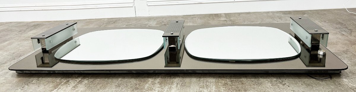 Large Vintage 70s Double Glazed Mirror-photo-2