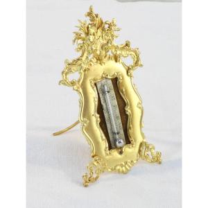 Louis XV Style Gilt Bronze Thermometer Frame