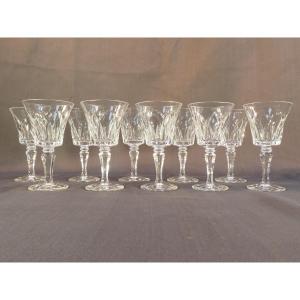 CRISTAL de SAINT-LOUIS 10 verres a Vin modele CAMARGUE 13,4 cm