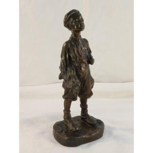 BRONZE de José CARDONA ( 1878-1922) Jeune Garçon