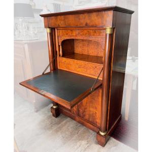 Empire Style Mahogany Secretary With Detached Columns