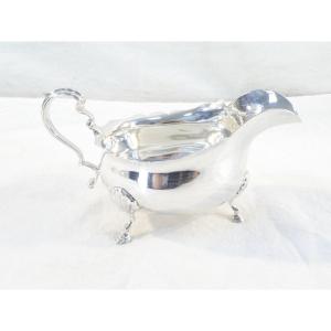 Sauceboat In Sterling Silver Lion Passer Birmingham 1929 English Silver