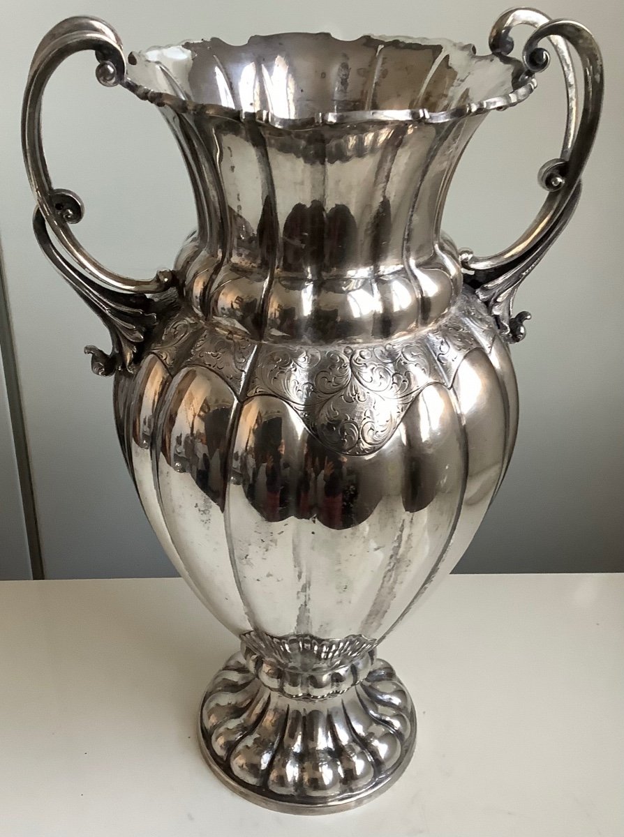 Grand Vase En Argent 1300g.  