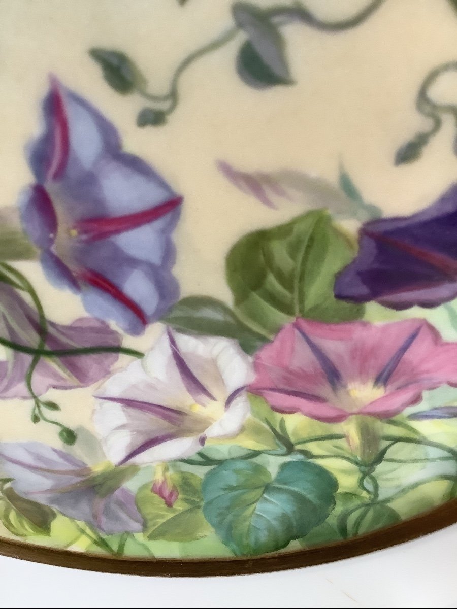 2 Assiettes  Porcelaine De Sèvres Décor Fleurs Sauvage -photo-3