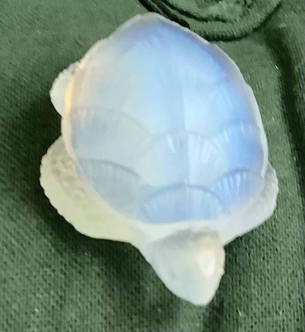 A Small Opalescent Glass Turtle By Sabino-photo-4
