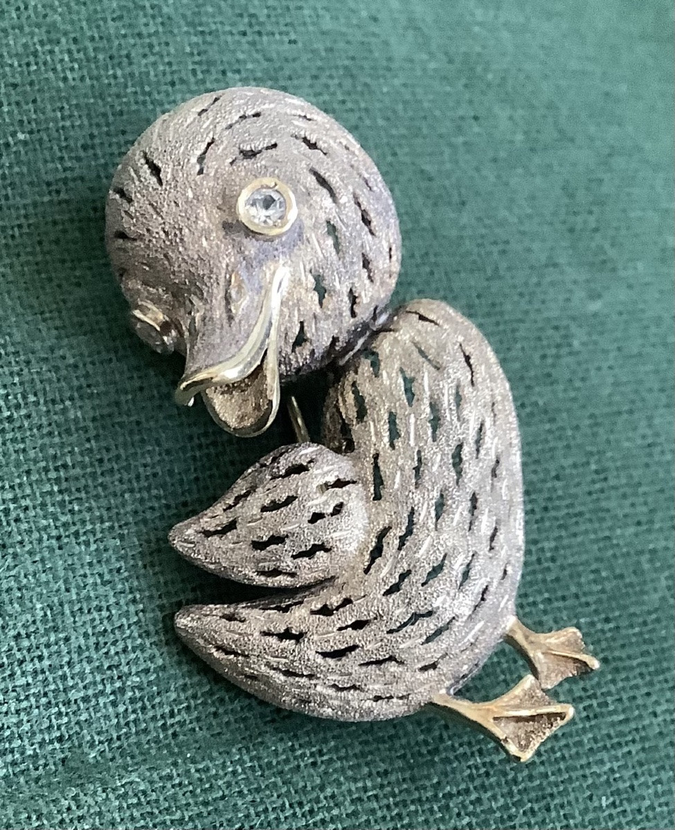 Silver Duck Brooch-photo-3
