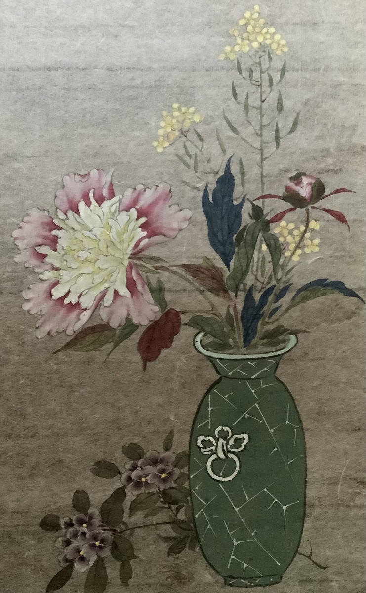 A Pair Of Gouache Paintings On Japanese Silk Paper-photo-4