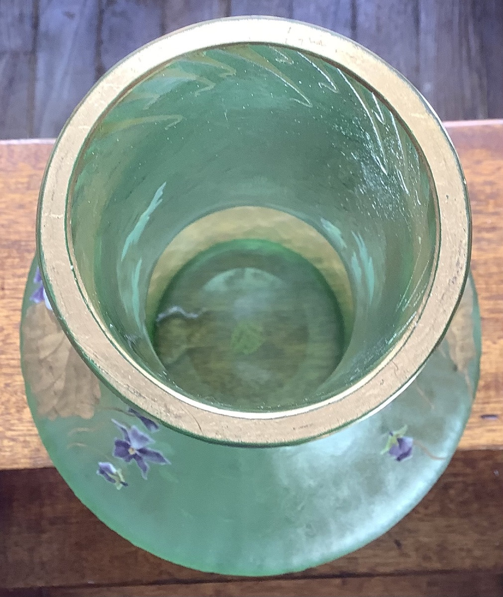 Large Frosted Glass Vase With Legras Scales By Montjoye-photo-4