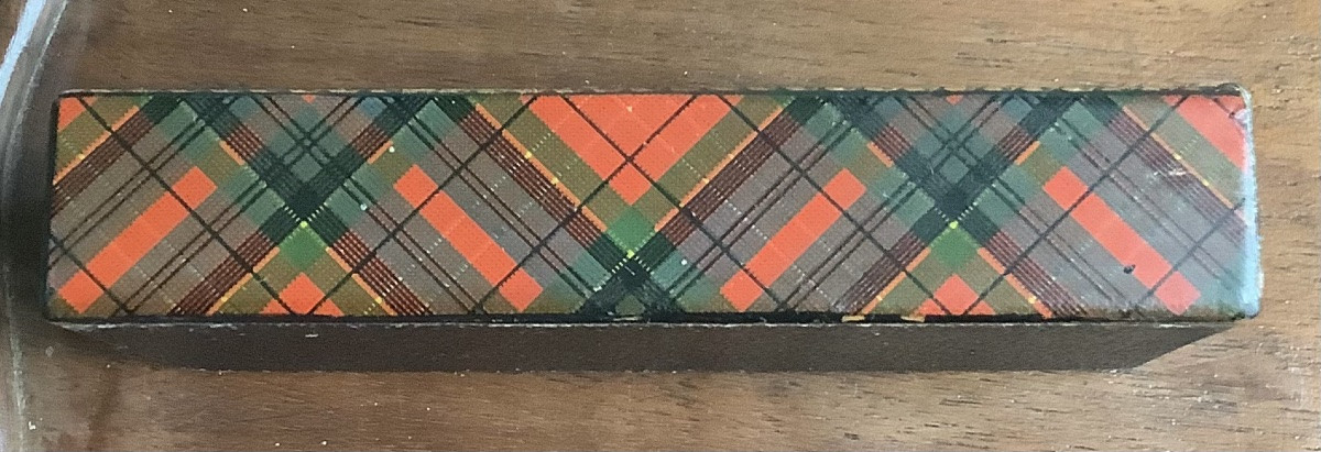 Ancienne boite en bois tartan Ecossais -photo-4