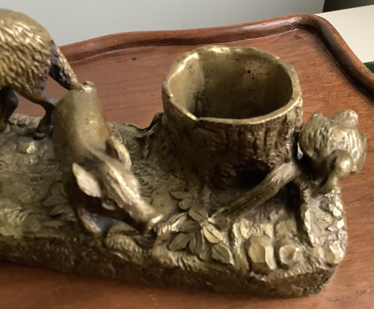 L’encrier bronze de mouton,cochon et canard -photo-4
