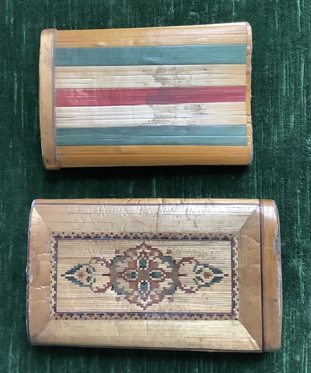 Étui cigarettes en marqueterie de paille-photo-4