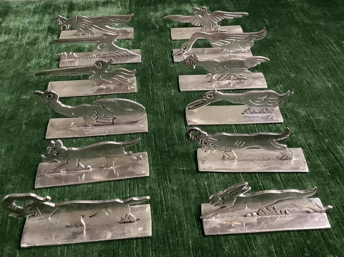 Coffret de 12 porte couteau dans le goût de Banjamin Rabier-photo-2