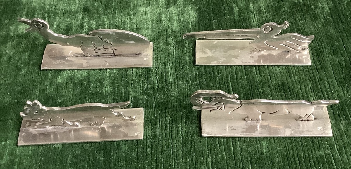 Coffret de 12 porte couteau dans le goût de Banjamin Rabier-photo-4