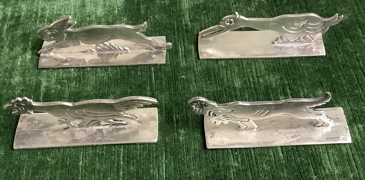 Coffret de 12 porte couteau dans le goût de Banjamin Rabier-photo-1