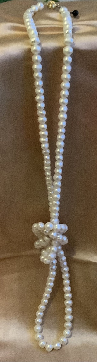 Perles de culture en baroque 117 cm longueur -photo-2