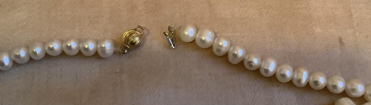 Perles de culture en baroque 117 cm longueur -photo-4