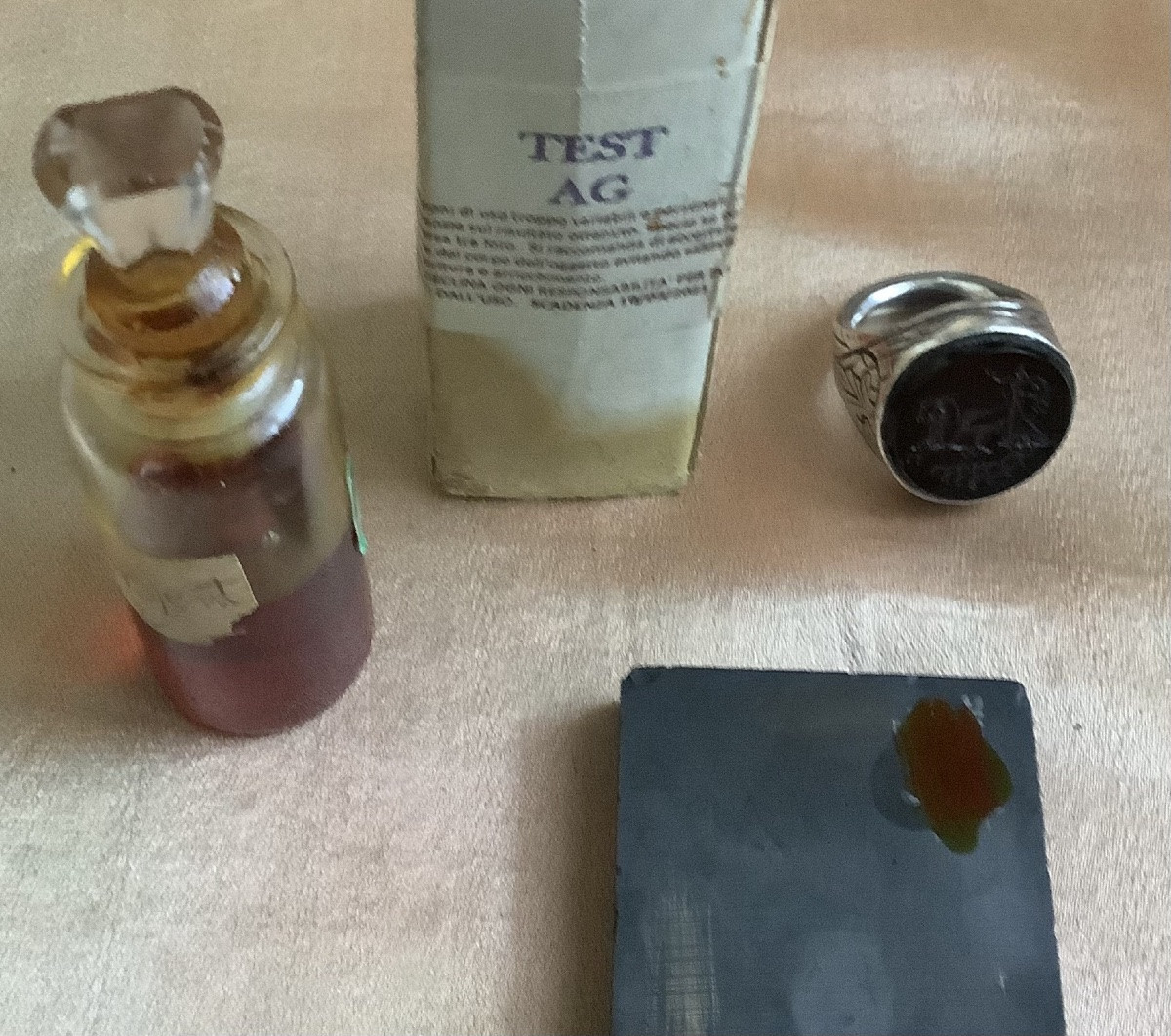 A Silver Ring With An Engraved Red Glass Intaglio Depicts Apollo On A Chariot.-photo-2