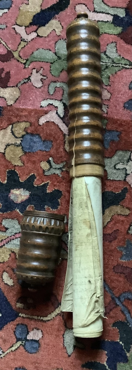 Torah 19 em siècle  en parchemin avec son etui-photo-2