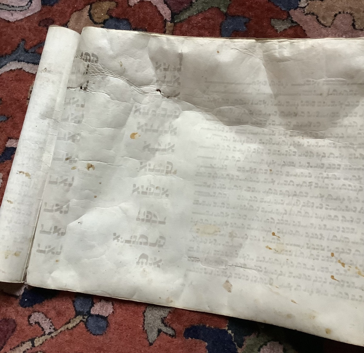 Torah 19 em siècle  en parchemin avec son etui-photo-3