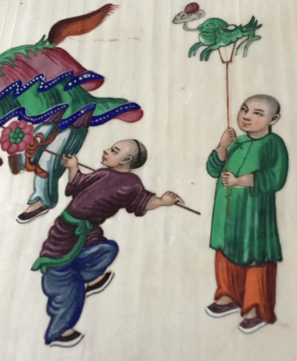 Peinture chinois en gouache sur papier de riz -photo-4