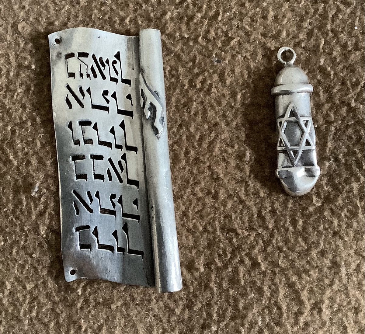 1 broche présente page de la torah et pendentifs en argent-photo-3