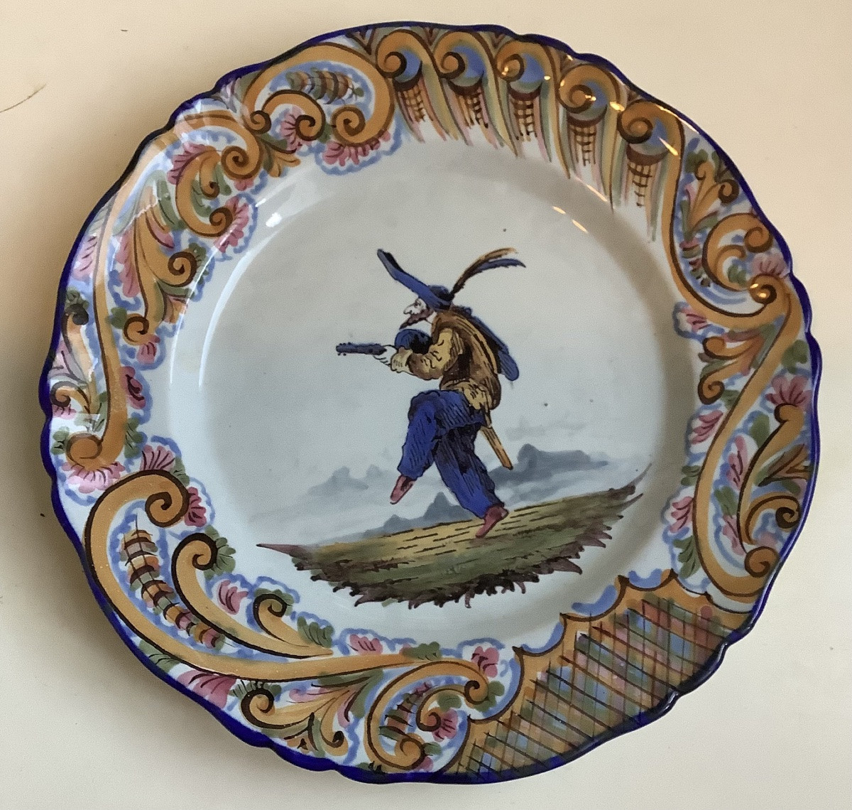 2 Assiettes St Clément personnage de Callot Fracasso commedia d’elle arte-photo-3