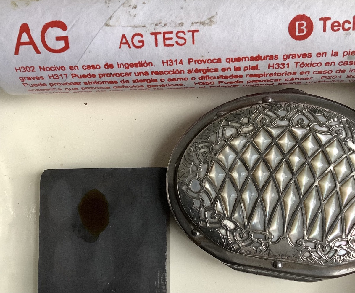 Porte monnaire  en nacre et argent -photo-1