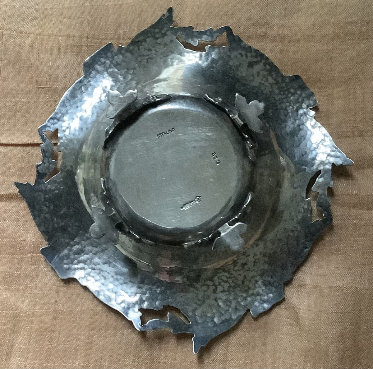 Une coupelle  en argent décor de fleurs  et de feuilles d’acathe  Art Nouveau -photo-4