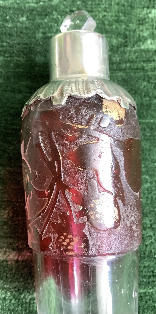 Silver Alhool Bottle With Multi-layer Glass Pate-photo-3