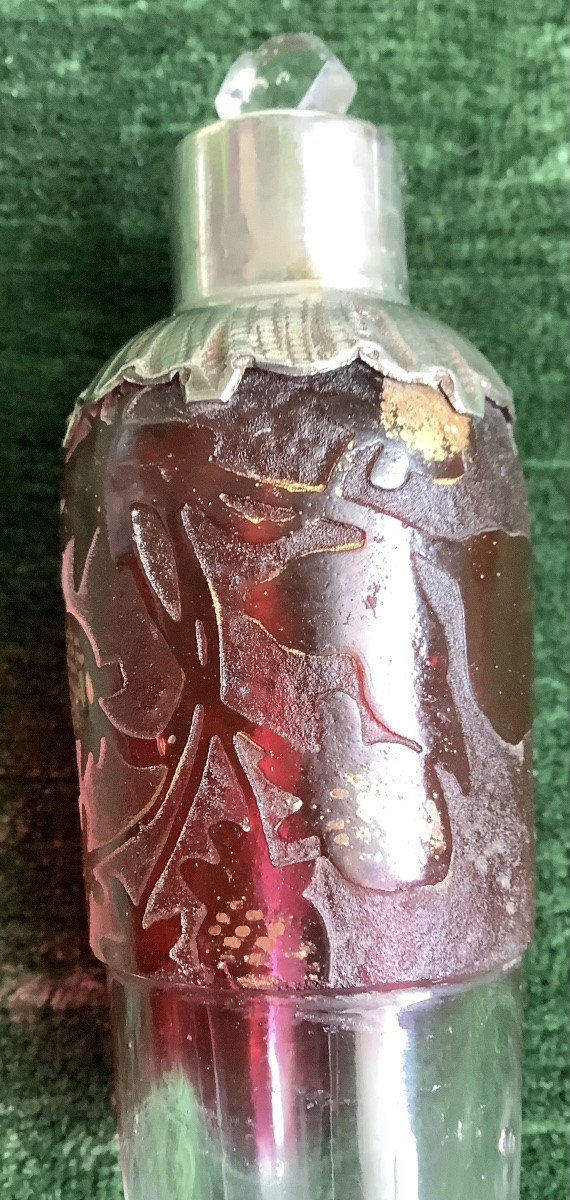 Flasque à alcool pâté de verre multicouche en argent-photo-3