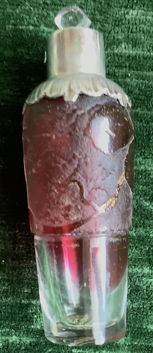 Flasque à alcool pâté de verre multicouche en argent-photo-1