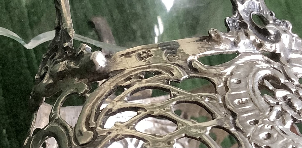 Small Silver Basket With Inner Glass-photo-2